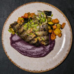 Filet de dourada com risotto de legumes